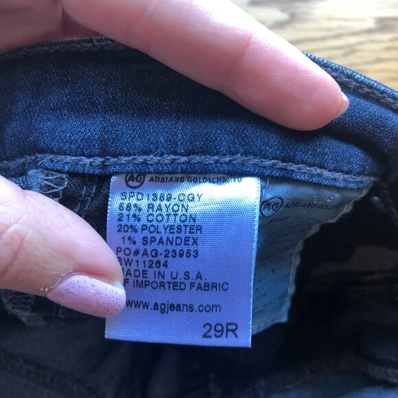 Adriano Goldschmied The Legging Ankle Jeans Dark Wash Size 29 Regular - Picture 7 of 10